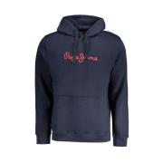 Blauwe Katoenen Hoodie voor Mannen Pepe Jeans , Blue , Heren