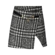 Boter Mini Rok met Prins van Wales Patroon Elisabetta Franchi , Black ...