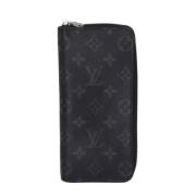 Pre-owned Canvas wallets Louis Vuitton Vintage , Black , Dames