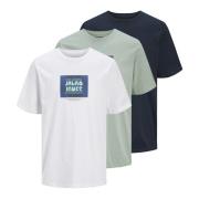 3-Pack T-shirt Hudson Jack & Jones , Blue , Heren