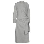 Grijze Strik Taille Jurk Marie Méro , Gray , Dames