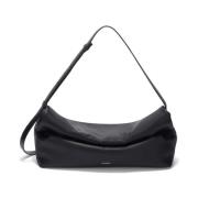 Zwarte Crossbody Rollup Tas Jil Sander , Black , Dames