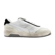 Witte Leren Heren Sneakers Pantofola d'Oro , White , Heren