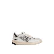 Glinsterende Leren Sneakers Ghoud , White , Dames