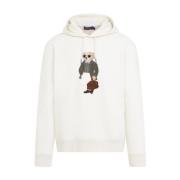 LS Bear Hoodie Ralph Lauren , White , Heren