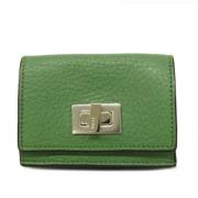 Pre-owned Leather wallets Fendi Vintage , Green , Dames