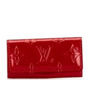 Pre-owned Leather key-holders Louis Vuitton Vintage , Red , Dames