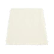 Mini wollen rok met franje Semicouture , Beige , Dames