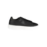 Sportieve Zwarte Polyester Sneaker Blauer , Black , Heren