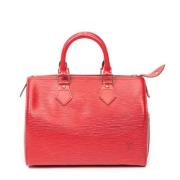 Pre-owned Leather handbags Louis Vuitton Vintage , Red , Dames