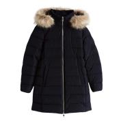 Heritage Down Tyra Coat met Bont Tommy Hilfiger , Blue , Dames