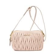 Pre-owned Leather shoulder-bags Miu Miu Pre-owned , Beige , Dames