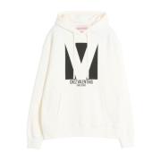 Gezellige Katoenen Hoodie met Logoprint Valentino Garavani , White , H...