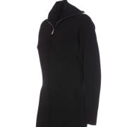 Zwarte Midi Jurk met Voorrits Pinko , Black , Dames