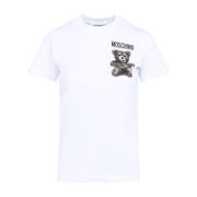 Fantasie Wit T-Shirt Moschino , White , Dames