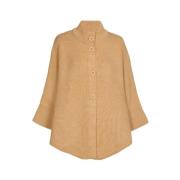 Kameel Cape met knopen Marie Méro , Brown , Dames