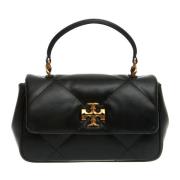 Diamantquilted Top Handvat Tas Tory Burch , Black , Dames