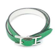 Pre-owned Leather bracelets Hermès Vintage , Green , Dames