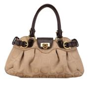 Pre-owned Canvas handbags Salvatore Ferragamo Pre-owned , Brown , Dame...