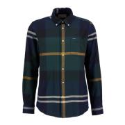 Tartan Flanellen Overhemd Blauw/Groen/Beige Barbour , Multicolor , Her...