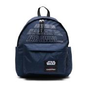 Blauwe Stoffen Rugzak met Voorprint Eastpak , Blue , Unisex