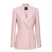 Dubbelbreasted blazer met pieklapel Pinko , Pink , Dames