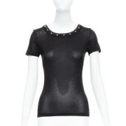 Pre-owned Silk tops Dior Vintage , Black , Dames