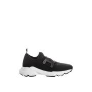 Mesh en Grosgrain Ketting Sneakers Tod's , Black , Dames