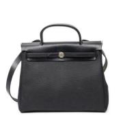 Pre-owned Canvas handbags Hermès Vintage , Black , Dames