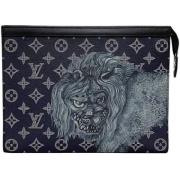 Pre-owned Canvas clutches Louis Vuitton Vintage , Blue , Dames