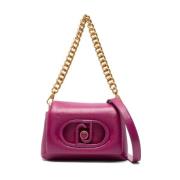 Fuchsia Eco Leren Crossbody Tas Liu Jo , Pink , Dames