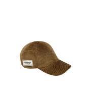 Fluweel Baseballpet Bruin Dondup , Brown , Heren