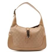 Pre-owned Canvas shoulder-bags Gucci Vintage , Beige , Dames