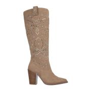 Studded heeled boots Alma EN Pena , Brown , Dames