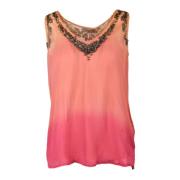 Viscose Top Twinset , Pink , Dames