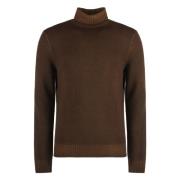 Geribbelde Virgin Wool Coltrui Malo , Brown , Heren