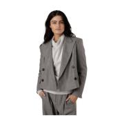 Geknipte Wollen Blazer Middengrijs Windsor , Gray , Dames