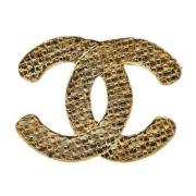 Pre-owned Fabric brooches Chanel Vintage , Yellow , Dames