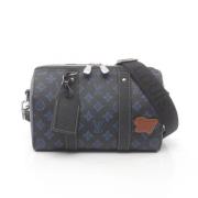 Pre-owned Canvas shoulder-bags Louis Vuitton Vintage , Black , Dames