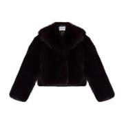 Shearling jas Samara Stand Studio , Purple , Dames