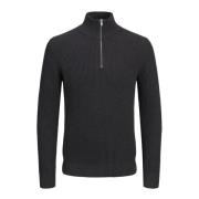 Halve Rits Gebreide Trui Blaliam Jack & Jones , Gray , Heren