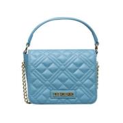 Blauwe Polyethyleen Handtas met Gouden Details Love Moschino , Blue , ...