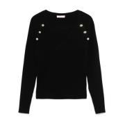 Zwarte Sweater Collectie Liu Jo , Black , Dames