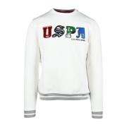 Witte Sweatshirt voor Heren U.s. Polo Assn. , White , Heren