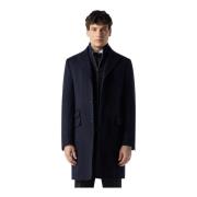 Donkerblauwe winterjas Corneliani , Blue , Heren