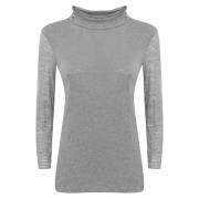 Grijze wollen T-shirt met lange mouwen Liviana Conti , Gray , Dames