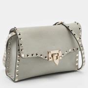 Pre-owned Leather shoulder-bags Valentino Vintage , Gray , Dames