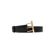 Leren riem Alexander McQueen , Black , Dames