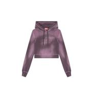 Hooded Sweatshirt met Gedrukt Logo Diesel , Purple , Dames