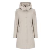 Grijze Parka met Afneembare Capuchon Woolrich , Gray , Dames